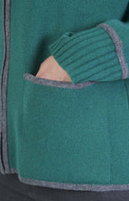 Wool and cashmere zip-up jacket