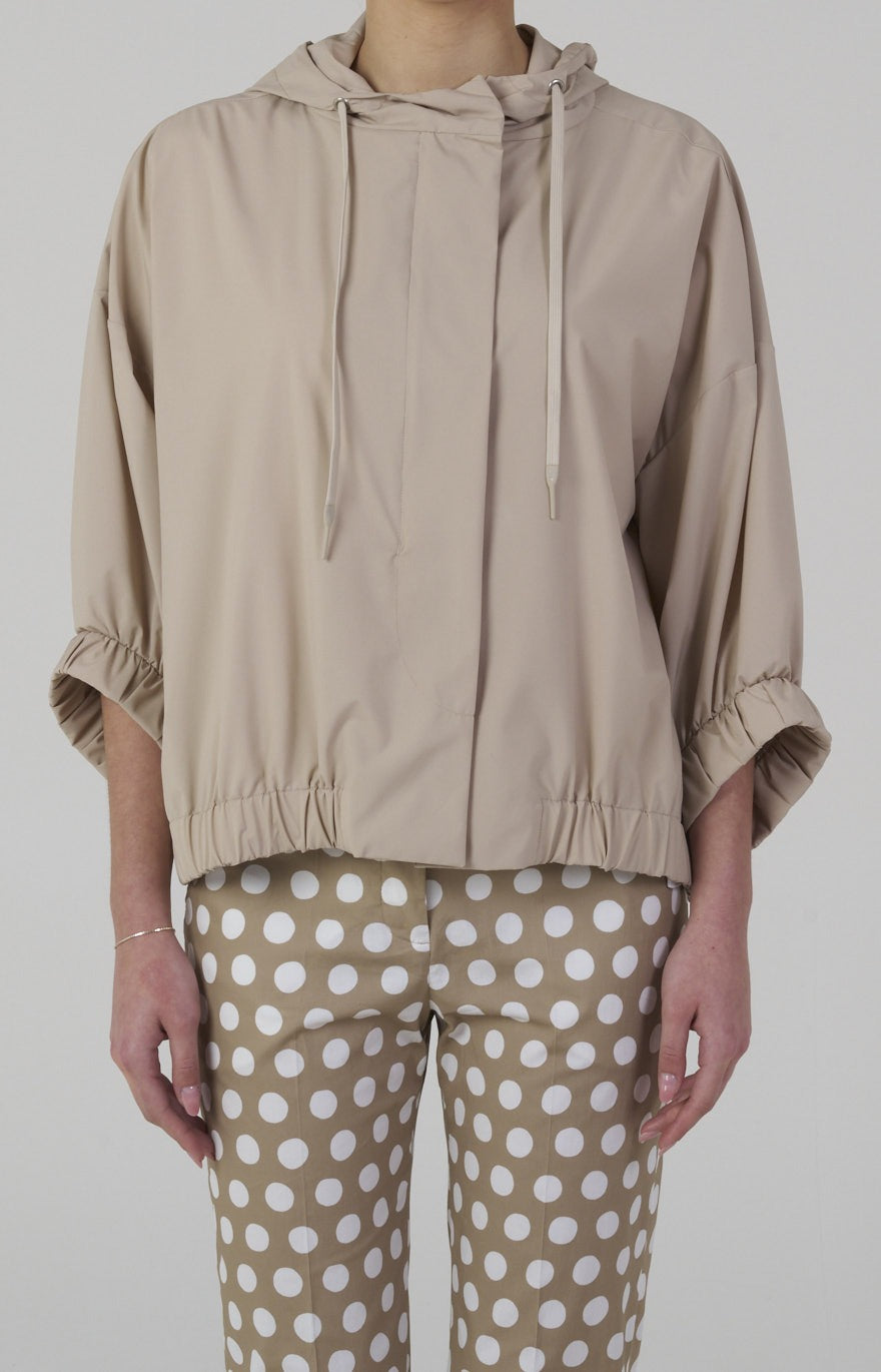 Giubbino zip in tessuto tecnico ultra-light