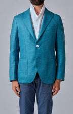 Unlined jacket in wool, silk and linen
