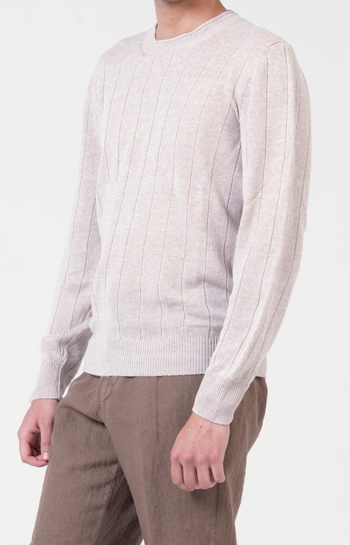 "NEW" Girocollo in lino e cotone