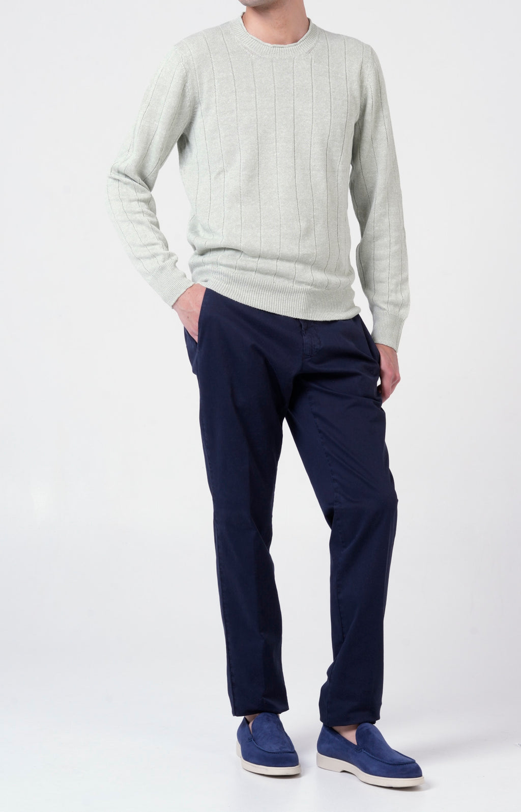 "NEW" Girocollo in lino e cotone