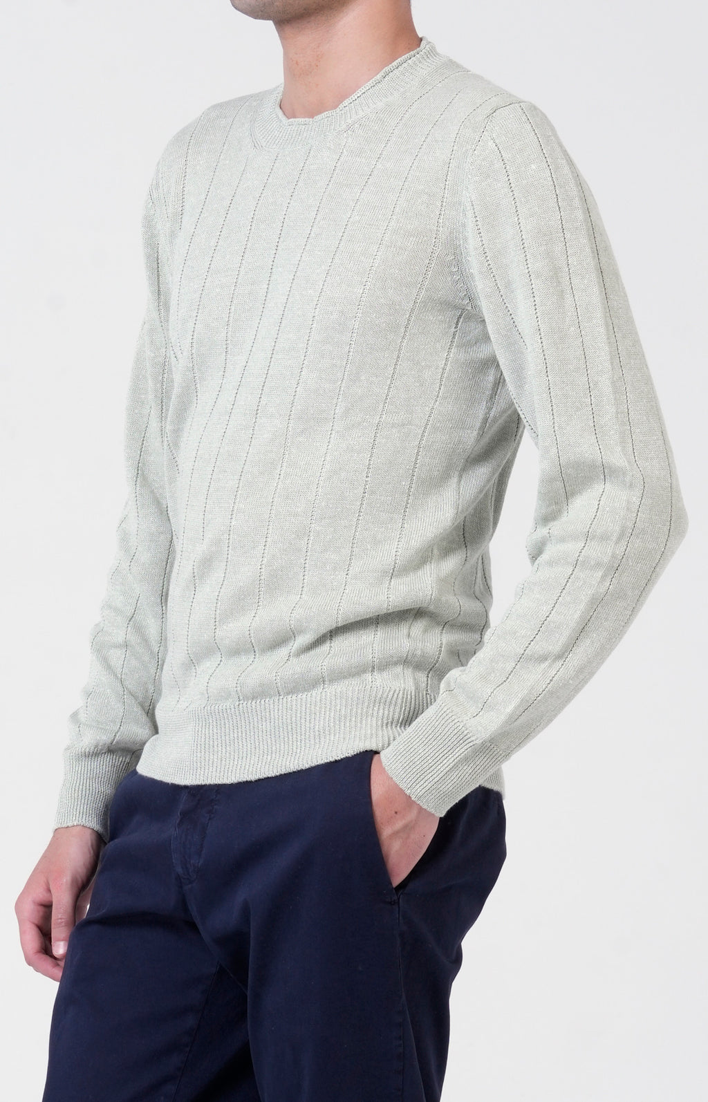 "NEW" Girocollo in lino e cotone