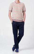 T-shirt manica corta in lino e cotone