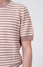 T-shirt manica corta in lino e cotone