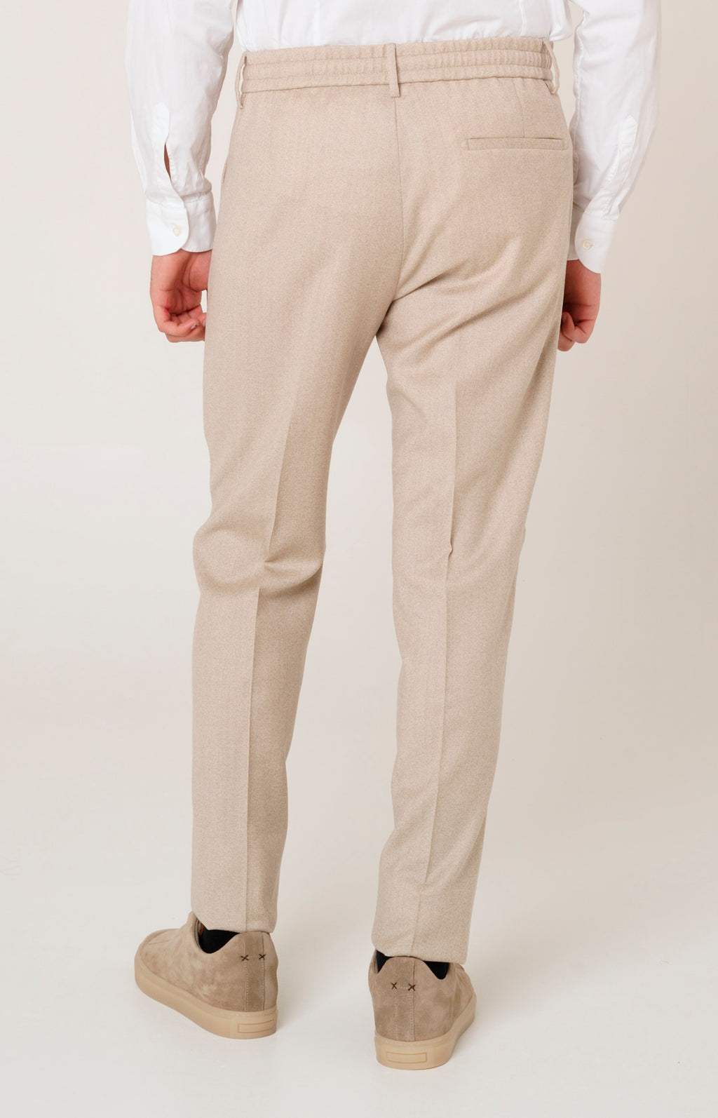 Pantalone "Leisure Fit" in flanella con pinces