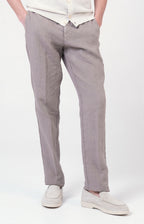 “Leisure Fit” linen trousers