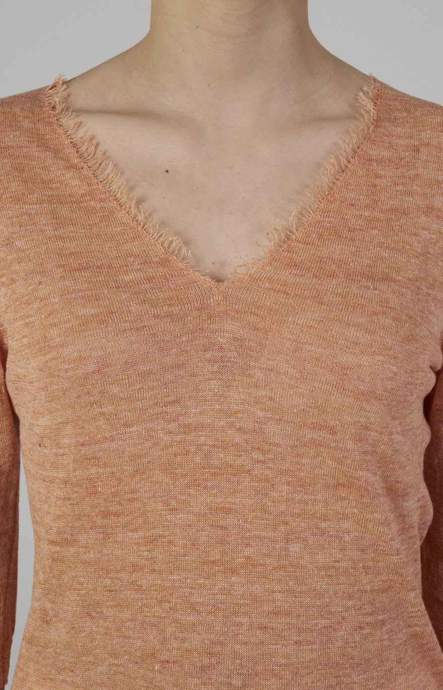 Ultra-light linen jersey sweater