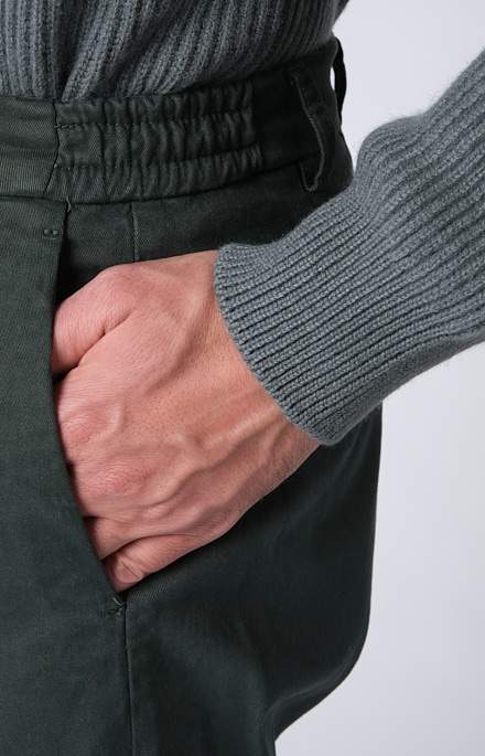 Comfort trousers with America pocket in stretch cotton