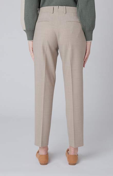 Stretch wool trousers with America pocket