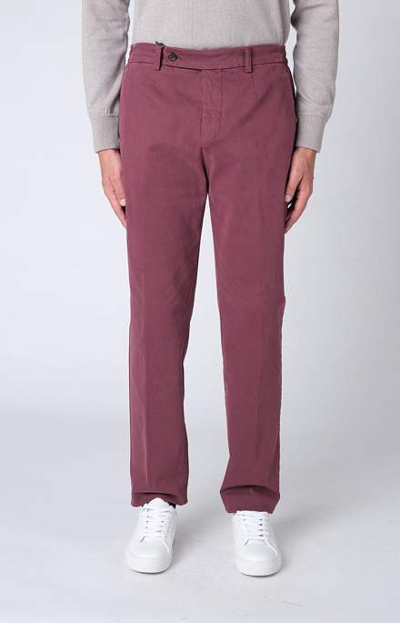 Pantalone comfort tasca america in gabardine stretch