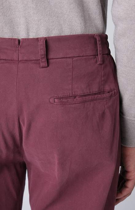Comfort trousers with America pocket in stretch cotton