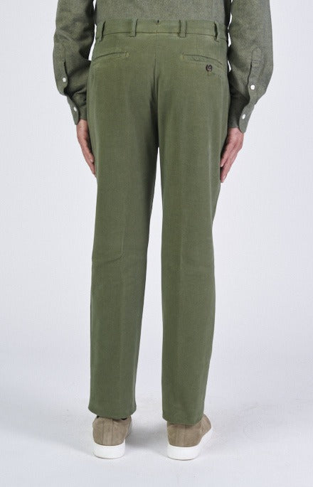 Stretch moleskin comfort trousers with America pocket
