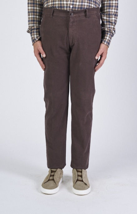 Stretch moleskin comfort trousers with America pocket