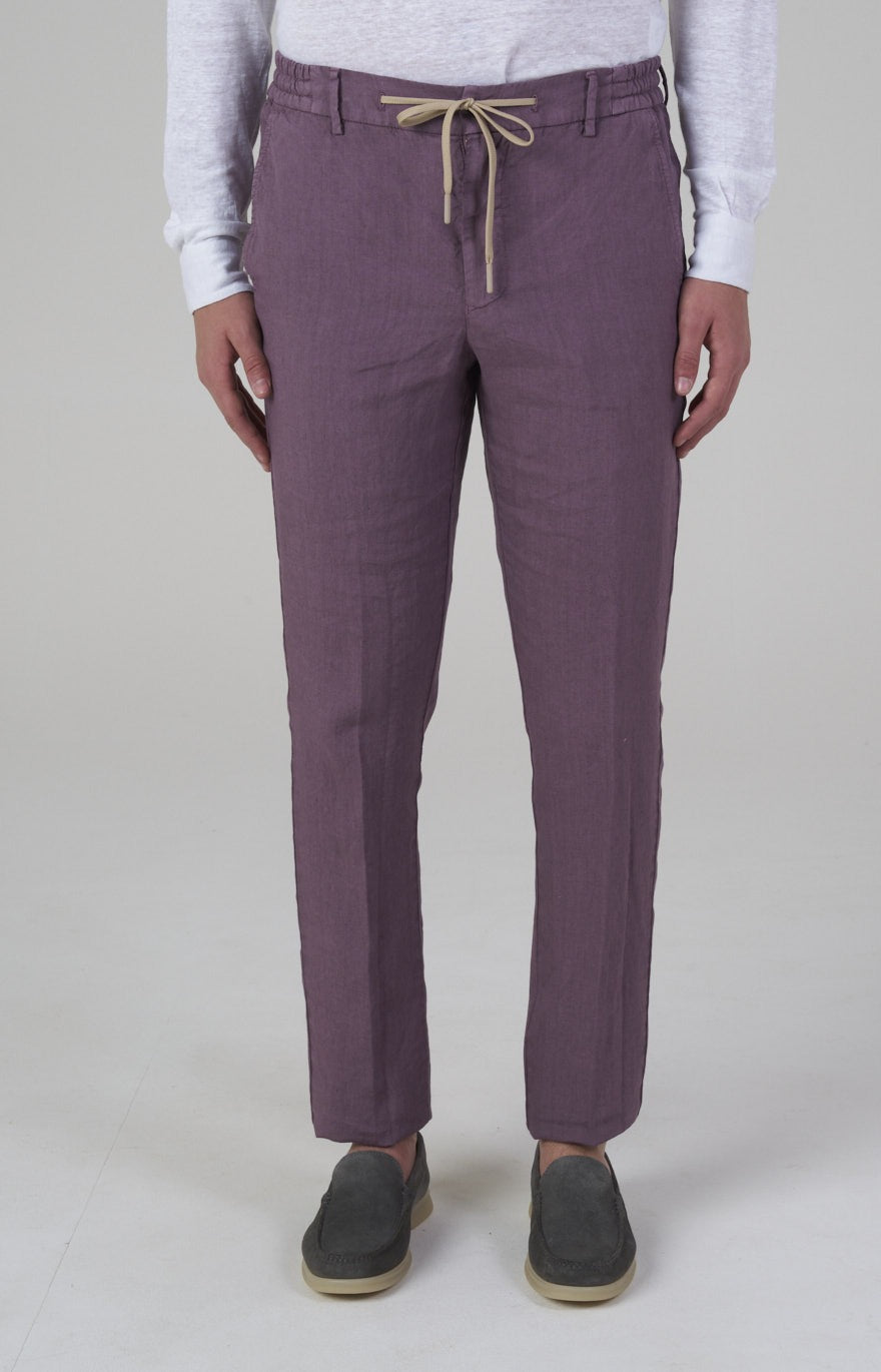 “Leisure Fit” linen trousers