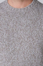 Crew neck in melange wool