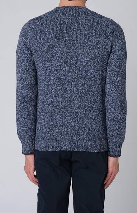 Crew neck in melange wool