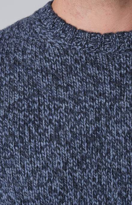 Crew neck in melange wool