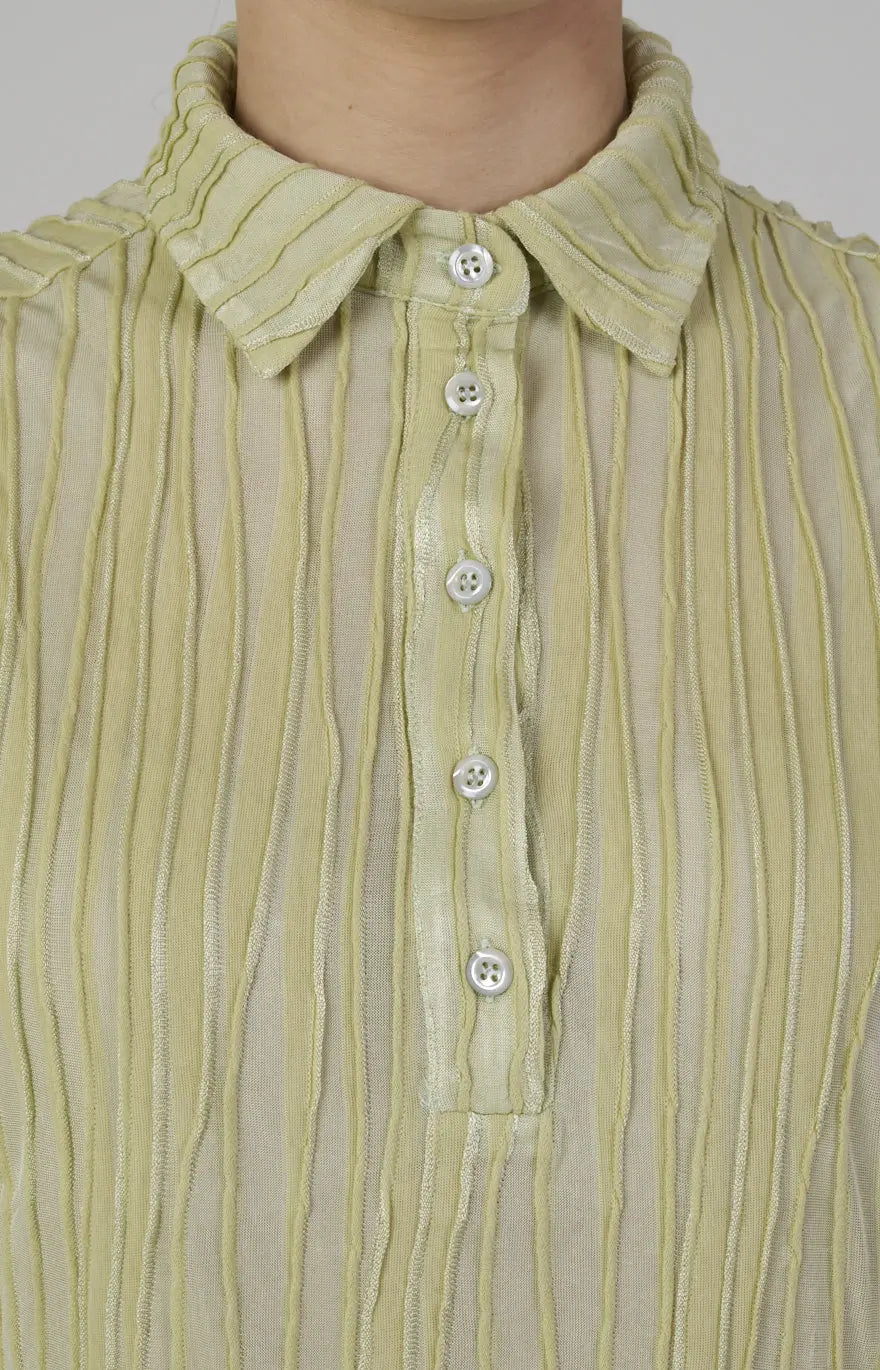 Polo manica corta plissè