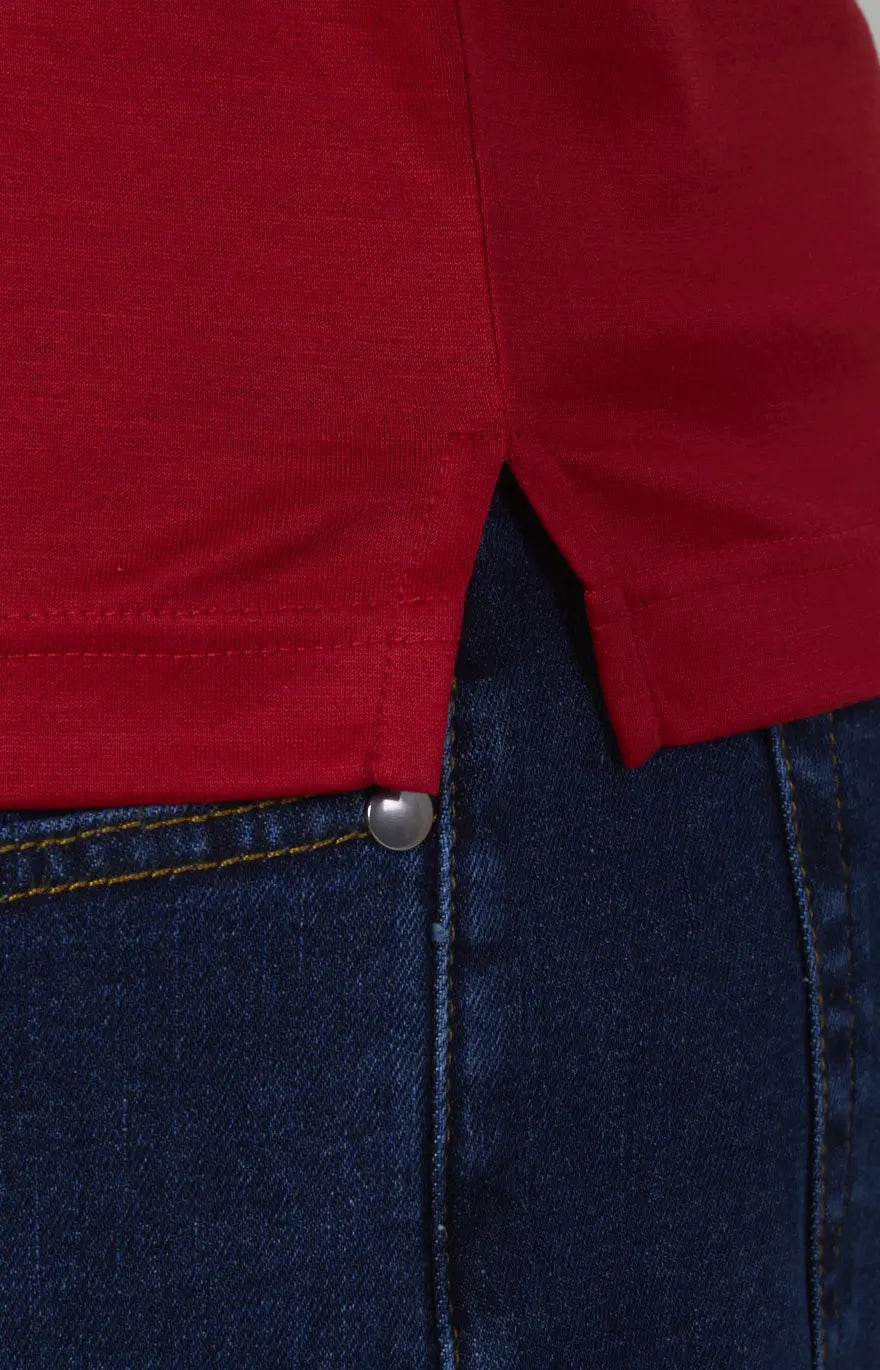 Short-sleeved polo shirt in ultra-light Scottish yarn