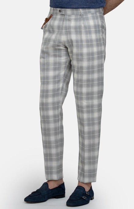 Pantalone leisure fit in lana vergine con pince_393_1