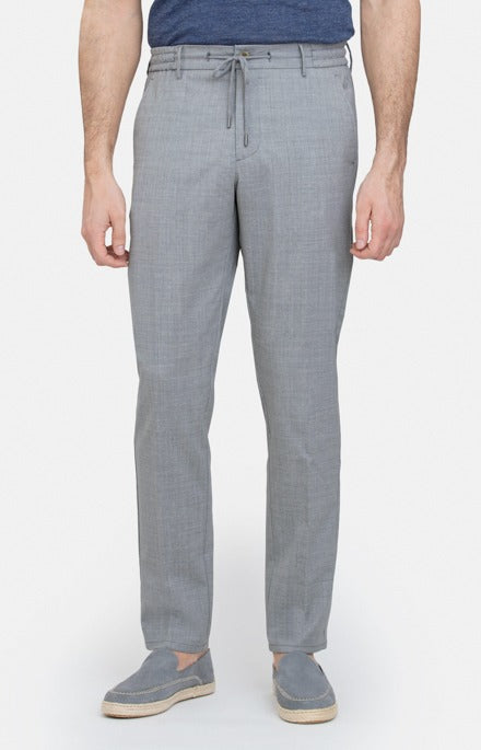 Pantalone leisure fit in puro lino con coulisse_396_1