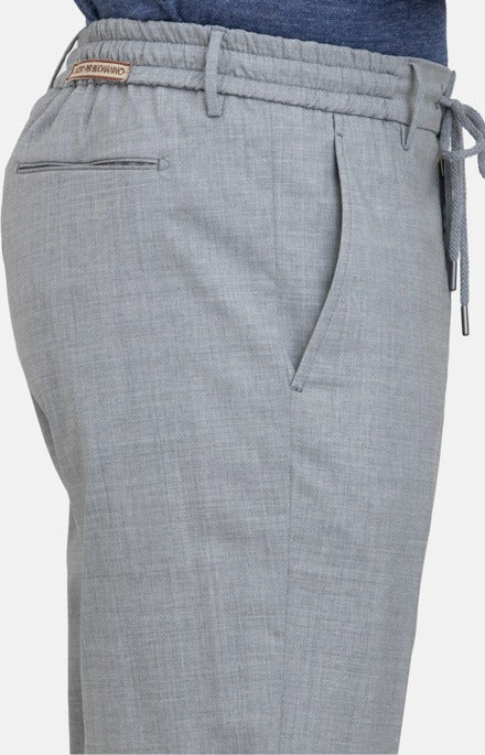 Pantalone leisure fit in puro lino con coulisse_396_4