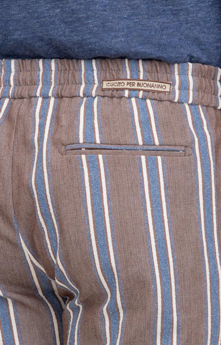 Pantalone leisure fit in puro lino con coulisse_397_3