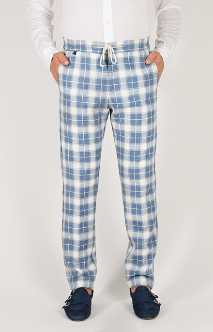 Pantalone leisure fit in puro lino con coulisse_470_2