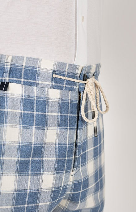 Pantalone leisure fit in puro lino con coulisse_470_3