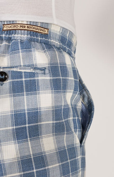 Pantalone leisure fit in puro lino con coulisse_470_5