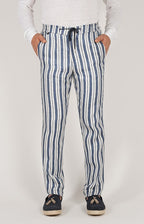 Pantalone leisure fit in puro lino con coulisse_473_1