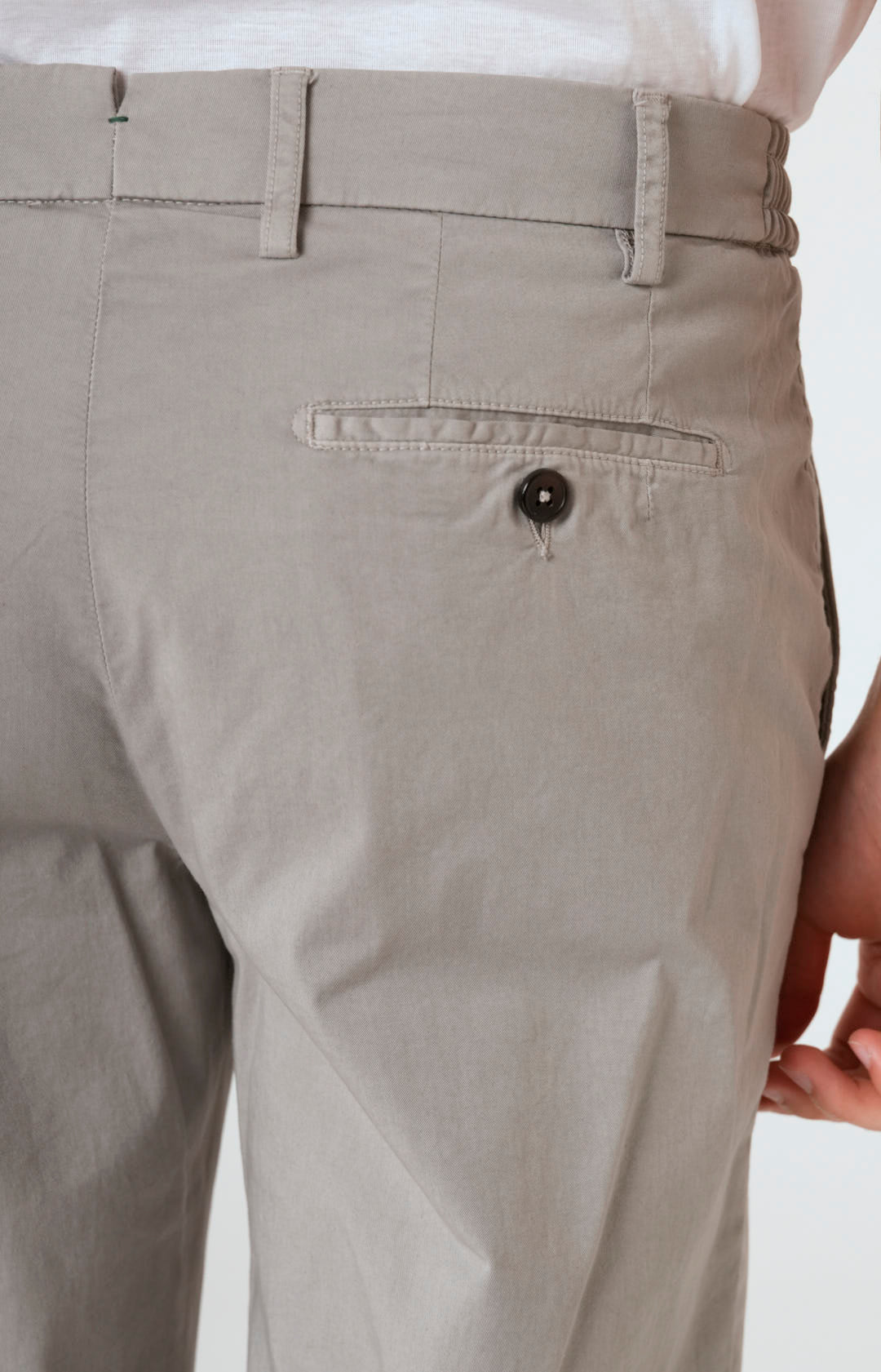 Comfort stretch cotton trousers with America pocket