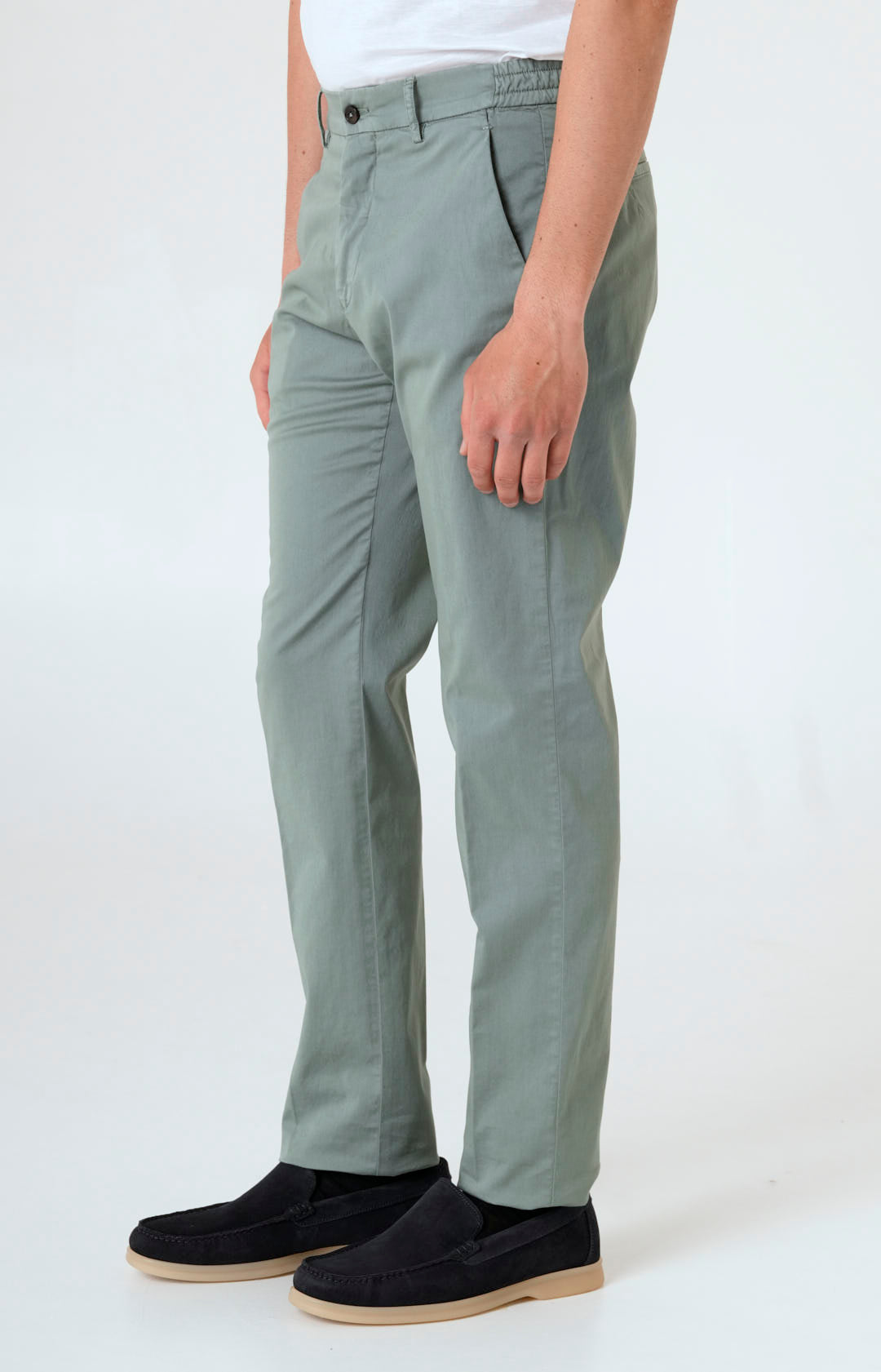 Comfort stretch cotton trousers with America pocket