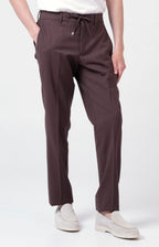 Pantalone "Leisure Fit" in lana stretch ultra-light