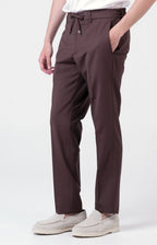 Pantalone "Leisure Fit" in lana stretch ultra-light