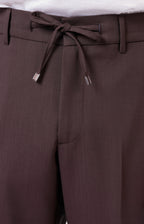 Pantalone "Leisure Fit" in lana stretch ultra-light