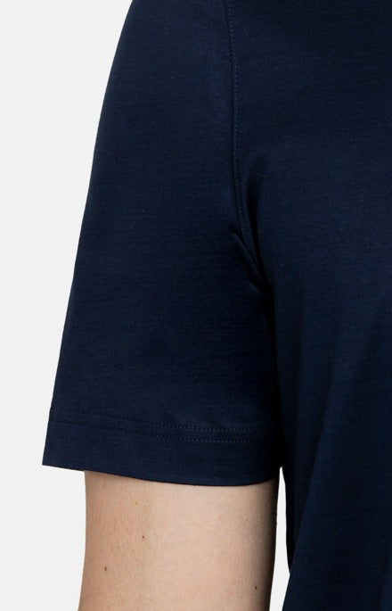 Short-sleeved polo shirt in ultra-light Scottish yarn