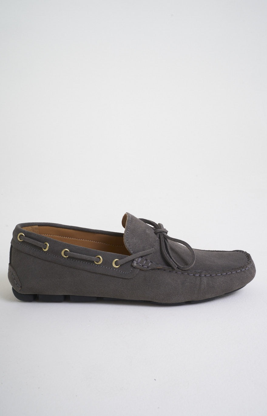 Suede boat moccasin