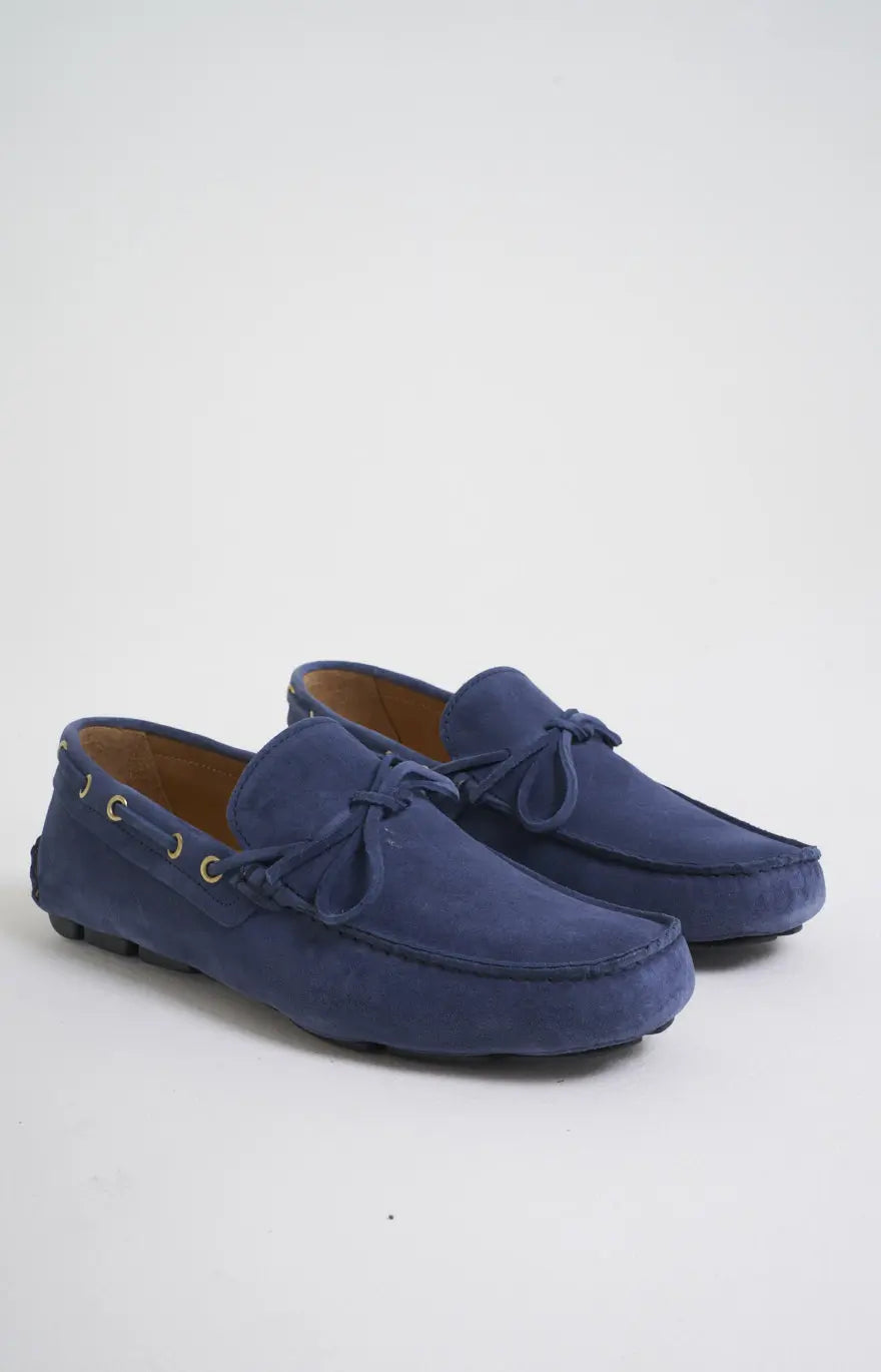 Suede boat moccasin