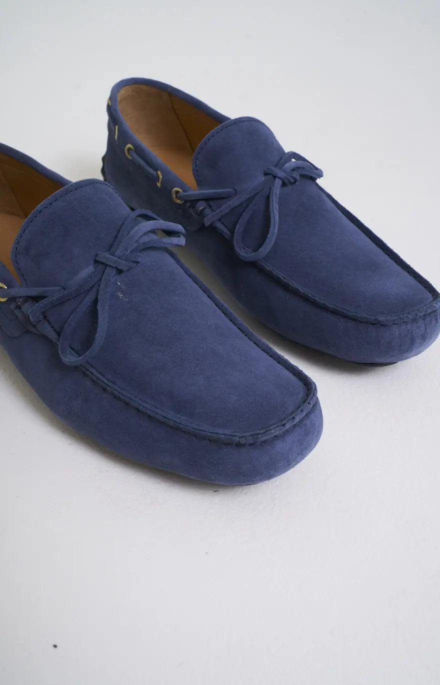 Mocassino barca in pelle scamosciata