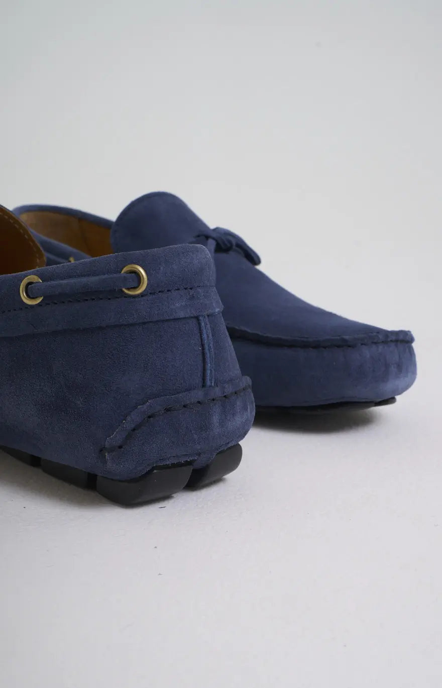 Suede boat moccasin