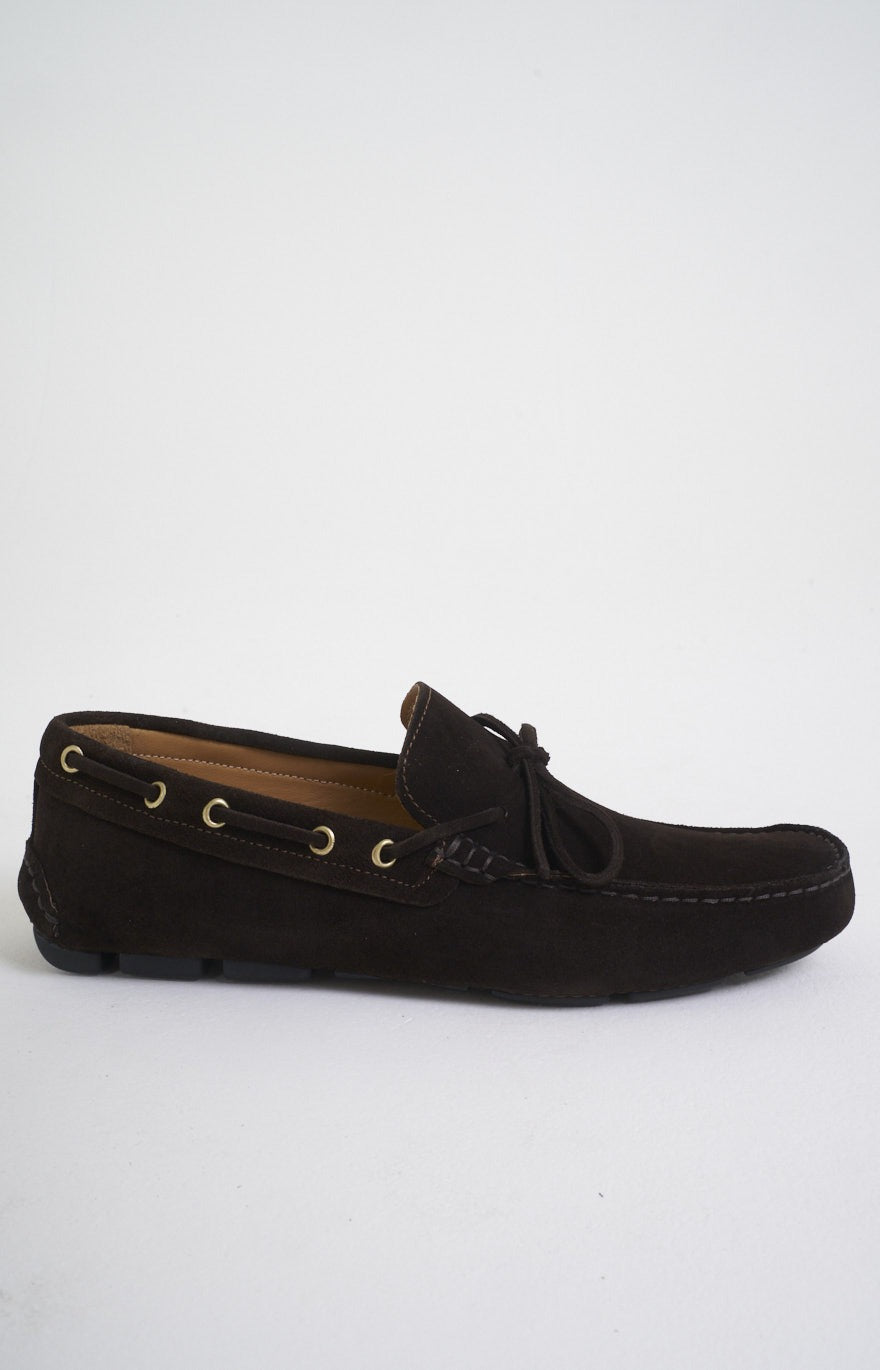Suede boat moccasin