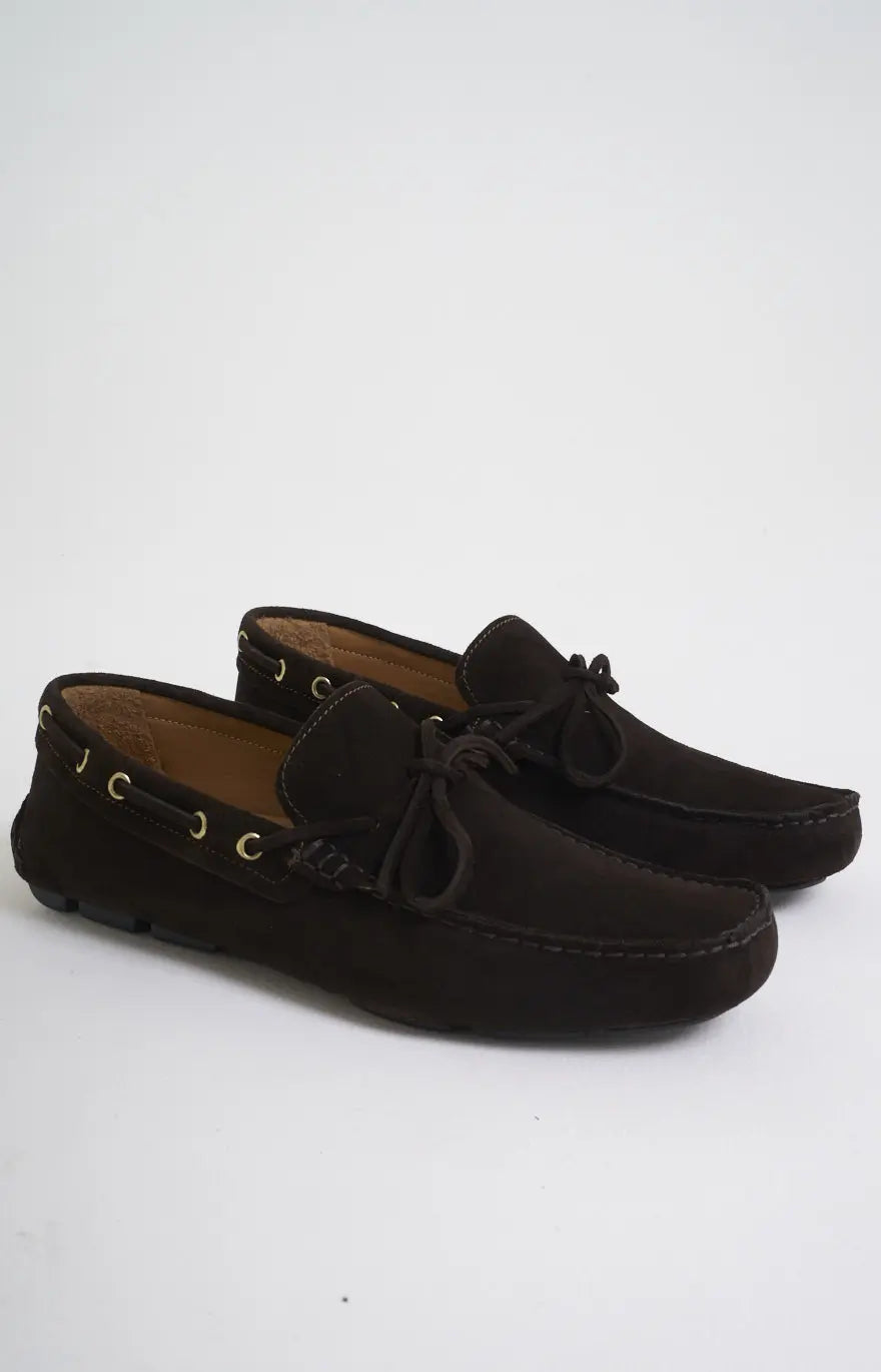 Suede boat moccasin