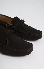 Suede boat moccasin
