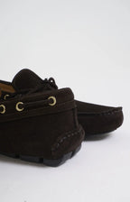 Suede boat moccasin
