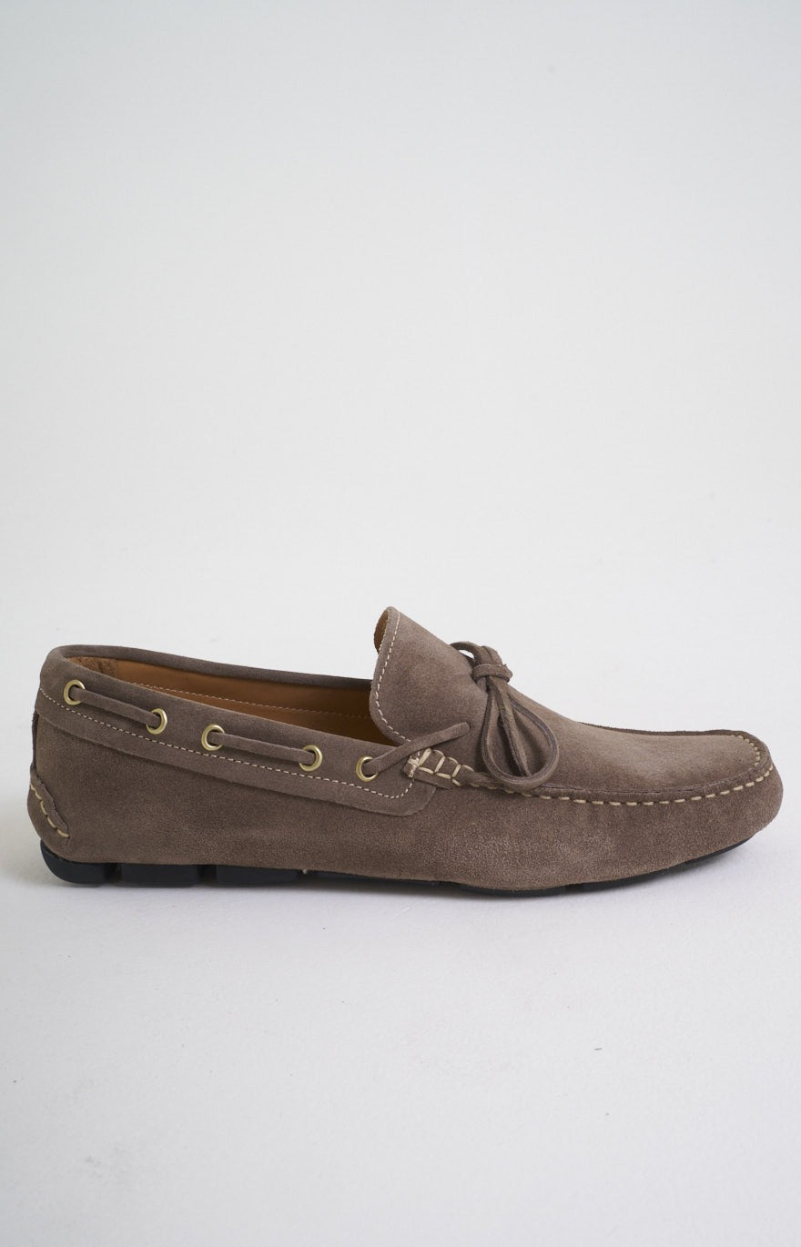 Suede boat moccasin