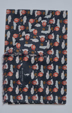Patterned scarf in ultra-light silk and cotton