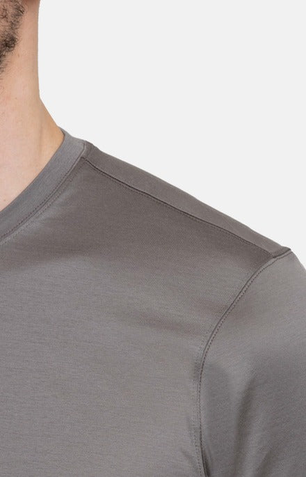 Short-sleeved T-shirt in ultra-light Scottish yarn