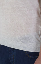 Short-sleeved T-shirt in ultra-light linen jersey