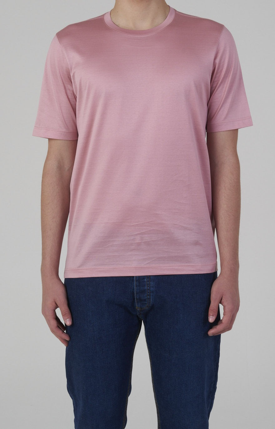 Short-sleeved T-shirt in ultra-light Scottish yarn